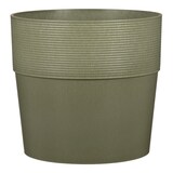 thumbnail of Scheurich Groove 14, Blumentopf/Pflanzkübel, rund, Farbe: Khaki, hergestellt mit recyceltem Kunststoff, 8 Jahre Garantie, für den Innenbereich