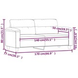 thumbnail of vidaXL 2-Sitzer-Sofa Beige 140 cm Mikrofasergewebe