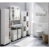 thumbnail of W.Schildmeyer Badmöbel Spiegelschrank LED-Beleuchtung 4 offene Fächer Ablageboden