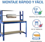 thumbnail of SimonRack Banco de Trabajo Taller, 1210x760 mm, Porta Rollo, Capacidad Carga 600 kg, Azul - BT-4