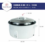 thumbnail of Louis Tellier - Cuiseur à riz électrique 21L - 10KG - Grande capacité - Inox - N8094