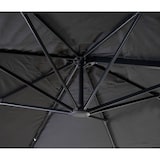 thumbnail of Gastronomie-Ampelschirm HWC-A96, 3x4m (Ø5m) Polyester Alu/Stahl 26kg ~ anthrazit mit Ständer, drehbar
