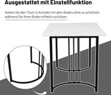 thumbnail of Essgruppe 140x80x75 mit 4 Stühlen, MDF Tischplatte Marmor-Muster, Weiß, Metallgestell, Verstellbare Tischbeine für Esszimmer und Küche