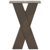 thumbnail of vidaXL Couchtischbeine X-Form 2 Stk. Naturstahl 38x(42-43) cm Stahl
