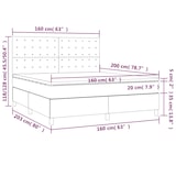 thumbnail of vidaXL Boxspringbett mit Matratze & LED Taupe 160x200 cm Stoff