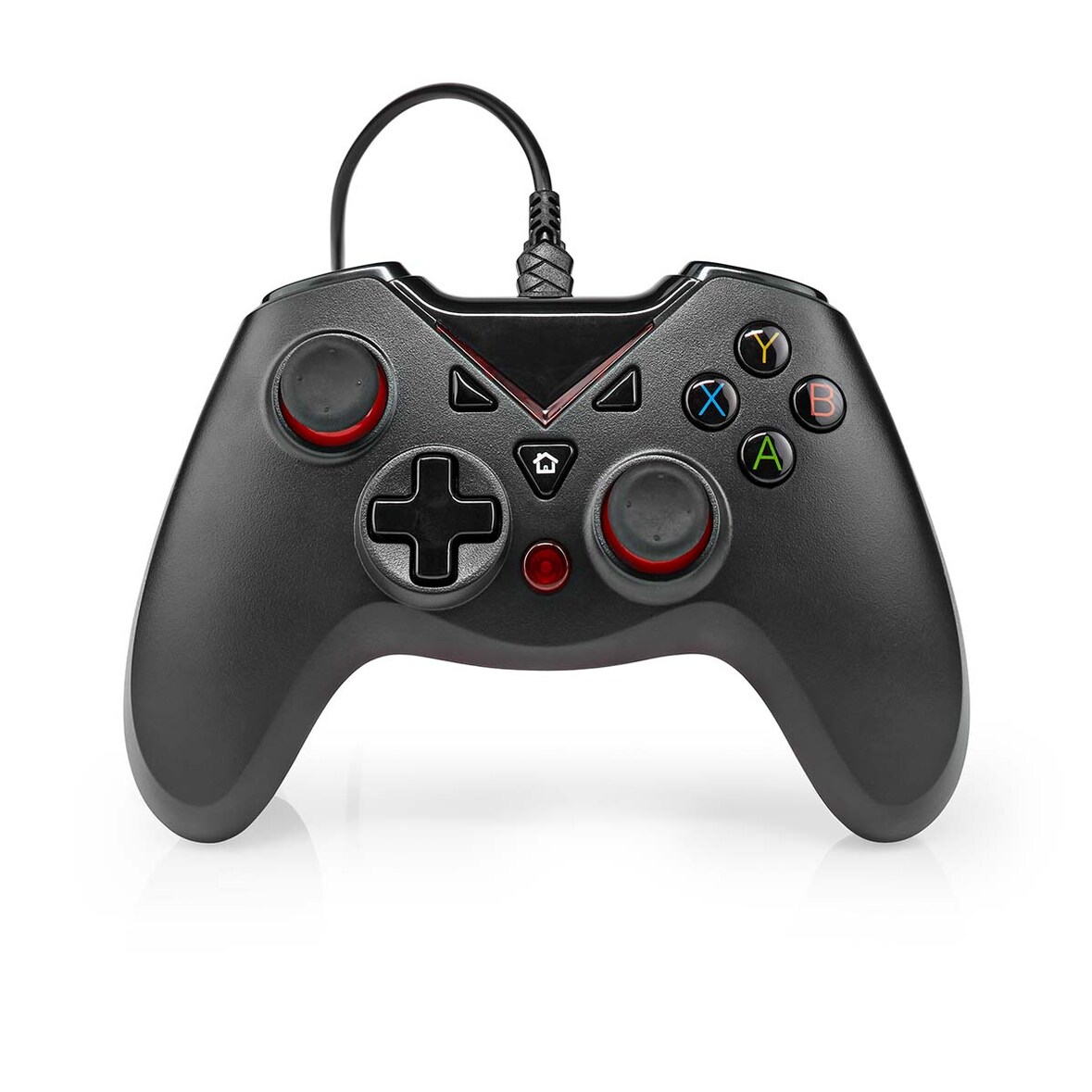 Nedis Gamepad - USB Type-A - Stromversorgung über USB - PC - Anzahl Knöpfe: 12 - Kabellänge: 1.60 m - Schwarz