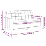 thumbnail of vidaXL 2-Sitzer-Sofa Hellgelb 140 cm Stoff