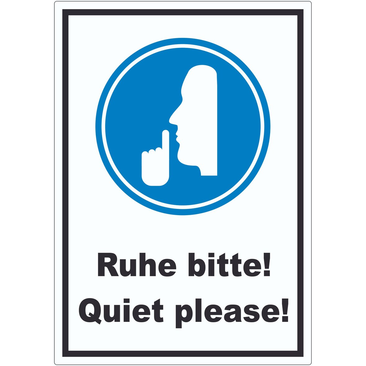 Ruhe bitte Quiet please Aufkleber A7 (74x105mm)