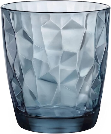 Bormioli Rocco - Gobelet forme basse Diamond bleu 30 cl x 3