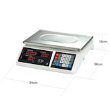 thumbnail of Bascula balanza  para pesar fruta, verdura, 40kg 2 en 1 batería interna y corriente 220V inalámbrica pantalla