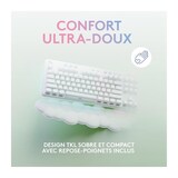 thumbnail of Logitech G - Clavier Gaming - G715 Mécanique Sans Fil Linéaire (gx Red) Avec Repose-poignet - White Mist