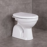 thumbnail of Belvit Dusch WC mit Bidet Funktion – Standtoilette aus Sanitärkeramik mit Taharet, senkrechtem Bodenabgang, Hygienedusche und Softclose WC-Deckel