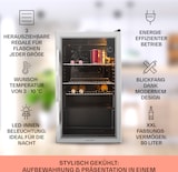 thumbnail of Beersafe XXL Kühlschrank 80 Liter 3 Böden Panoramaglastür Edelstahl Silber
