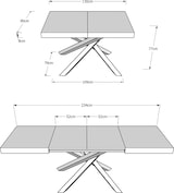 thumbnail of Ausziehbarer Tisch 90x130/234 cm Gestell Volantis Walnuss Anthrazit