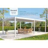thumbnail of Weide Deluxe Plus | Pergola Voll Aluminium freistehend | 4 x 8 M | Lamellendach weiß