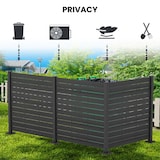 thumbnail of Painel corta-vista de jardim com ripas em polietileno, resistente e fácil de montar, ideal para proteger e decorar espaços exteriores (3 painéis)