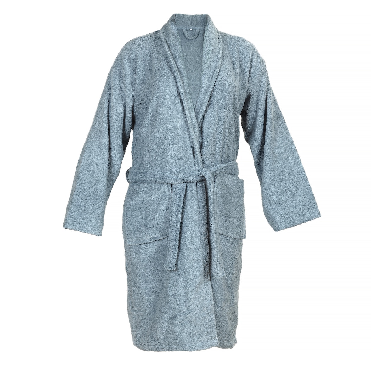 DoubleLife Badjas - 100% Katoen, waarvan 50% Gerecyclede Katoen - GRS Gecertificeerd - Maat XL - Cashmere Blue