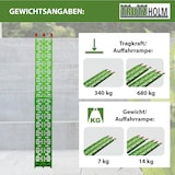 thumbnail of TRUTZHOLM 1 x Auffahrrampe klappbar 228 cm Traglast 340 kg Alu grün gelocht Motorradrampe Mofarampe