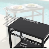 thumbnail of Carrello Portavivande di Servizio con Ruote 2 Ripiani, 3 Ganci Portautensili, per Casa e Giardino Esterno, per BBQ