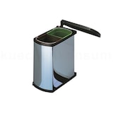 thumbnail of Hailo Abfallsammler 3416101 MF Swing bs Duo 16 Liter Edelstahl schwarz