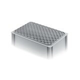 thumbnail of PROREGAL 4x Eurobehälter mit geschlossenem Griff und Scharnierdeckel | HxBxT 40x30x40cm | 37 Liter | Grau | Eurobox