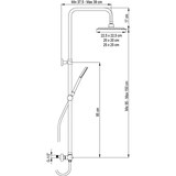 thumbnail of Colonna doccia quadrata completa