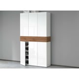 thumbnail of Dmora Scarpiera Dcancellier, Porta scarpe salvaspazio a 7 ante, Armadio multifunzione da ingresso, 114x38h200 cm, Bianco e Rovere