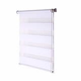 thumbnail of Doppelrollo Fensterrollo Sichtschutzrollo Rollo Sonnenschutz Fensterschutz Blickschutz Sichtschutz Büroausstattung weiß gestreift 150x100 cm Jet-Lin