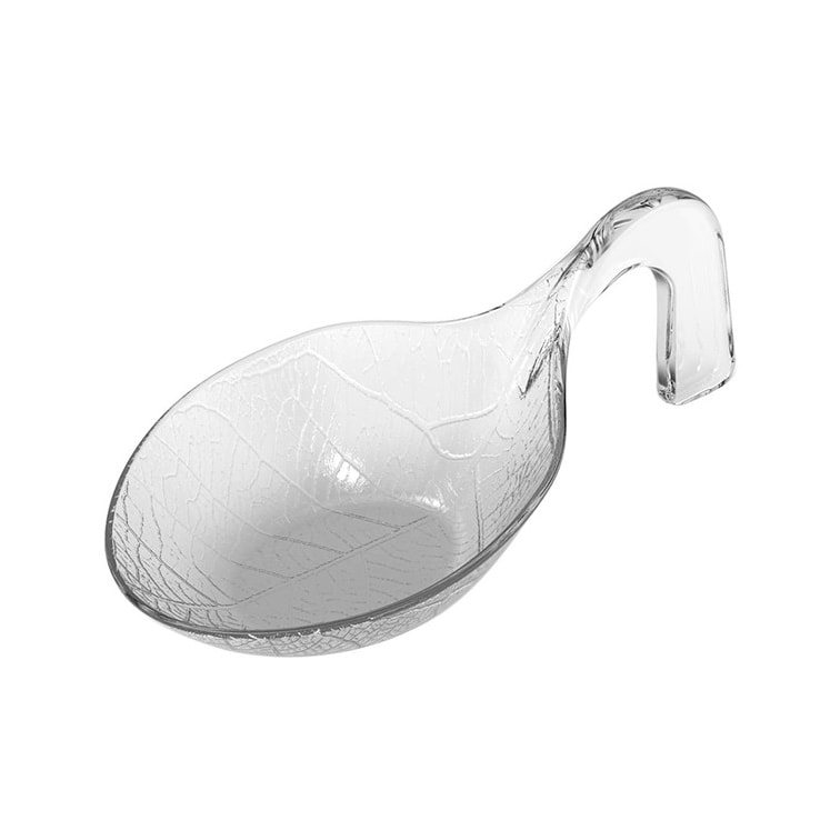 MONOUSO - Mehweg Fingerfood-Löffel aus PS Kristall "Clorofilla" 9,8cm (30 Stück)