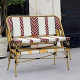 thumbnail of METRO PROFESSIONAL Banc Pigalle, aluminium / rotin PE, 122 x 58 x 88 cm, empilable, rouge