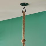 thumbnail of Penderie suspendue bois L100cm noir avec corde LEXY