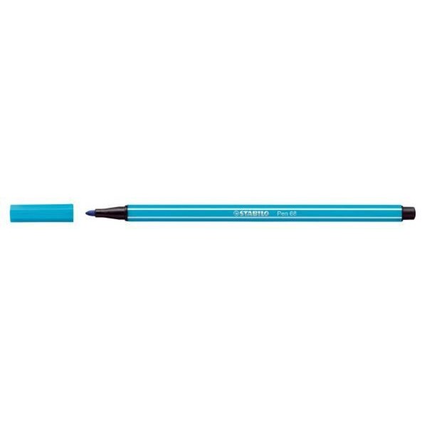 Fasermaler Pen 68 hellblau, Kappe aufsteckbar, Strichstärke: 1,4 mm, Tinte auf Wasserbasis, geruchsneutral