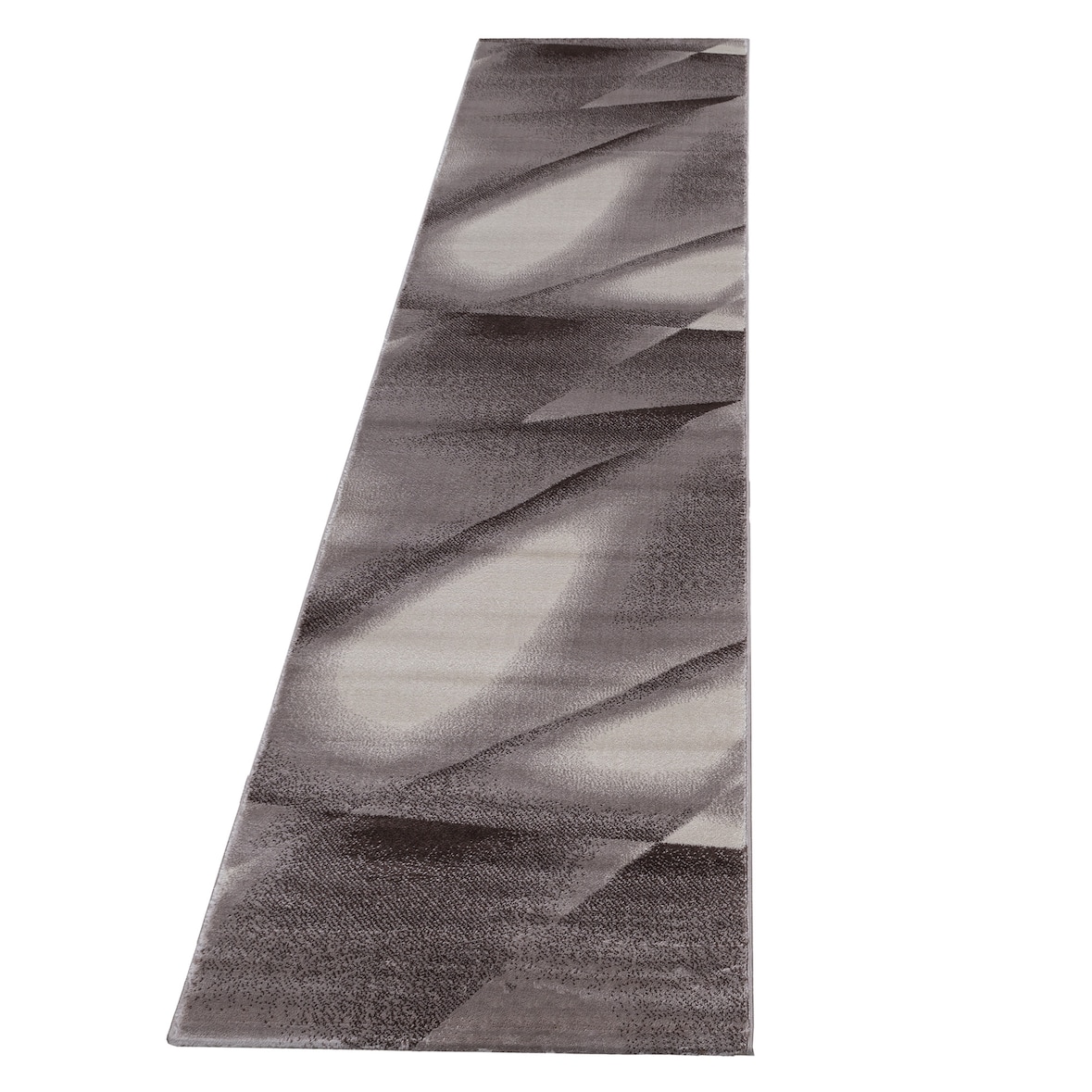 Teppich Flur Abstrakt Pflegeleicht Waschbar Strapazierfähig Wohnzimmer Schlafzimmer Läufer Braun 80x300 cm – ASPEN von Kadima Design