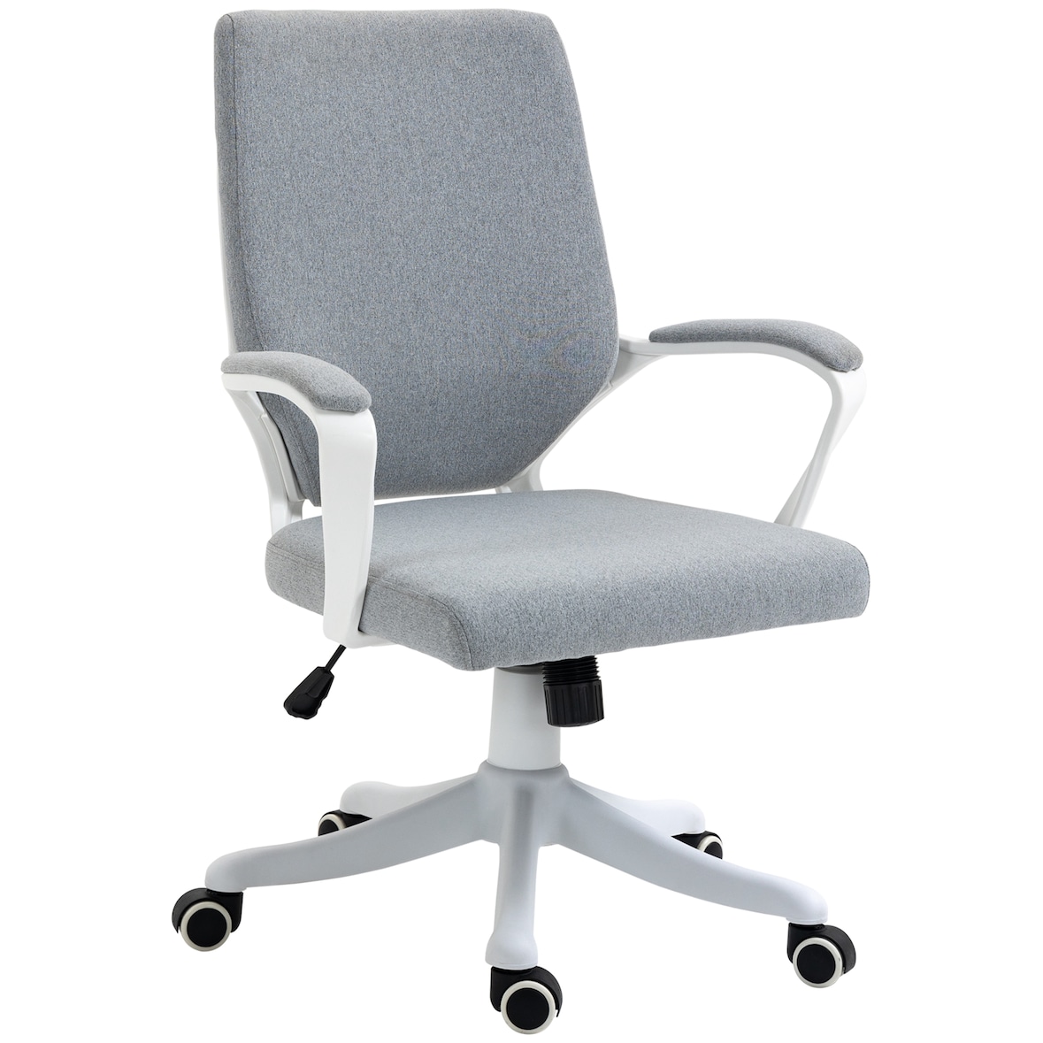 Vinsetto Silla de Oficina Giratoria Silla de Escritorio Ergonómica con Altura Ajustable Reposabrazos Acolchado Lumbar Carga 120 kg 62x69x92-100 cm
