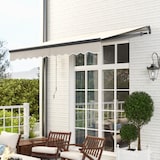 thumbnail of Outsunny toldo eléctrico retráctil con mando a distancia 3x2,5 m manivela marco de aluminio y protección UV30+ para puerta ventana crema