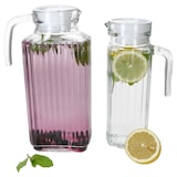 thumbnail of 2x LIMA & LAMA Kühlschrankkrug mit Deckel weiß 0,95L & 1,8L Glas-Karaffe Kanne