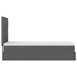 thumbnail of vidaXL Ottoman-Bett mit Matratze & LEDs Dunkelgrau 100x200 cm Stoff