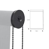 thumbnail of Estore Rocada 120cm comprimento x 240cm altura - cortina pérola com mecânica preta