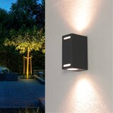 thumbnail of Licht-Erlebnisse Wandlampe AALBORG Up Down Grau Aluminium IP44 GU10 Moderner Wandstrahler Außen Haus Hof Garten, CX382-25-17 AN