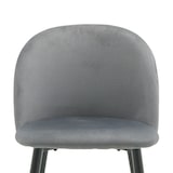 thumbnail of METRO PROFESSIONAL Chaise de restaurant rembourrée EVA II set de 2, acier/polyester, gris/noir