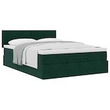 thumbnail of vidaXL Ottoman-Bett mit Matratze Dunkelgrün 140x190 cm Samt