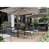 thumbnail of METRO PROFESSIONAL Mesa Bistro plegable Aveiro, acero, tablero efecto madera, 70 x 70 cm, cuadrada, gris oscuro/negro