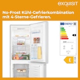 thumbnail of Exquisit Kühl-Gefrierkombination, 193 Liter, No-Frost, LED-Beleuchtung, 4-Sterne-Gefrieren, KGC5195-65-NF-330E silber