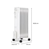thumbnail of Radiateur électrique Bain D'huile 1500w Oceanic - 3 Puissances - 7 éléments - Blanc - Mobile