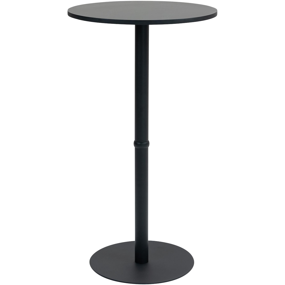 Mesa de bar redonda Hereford preto/ preto/60 cm