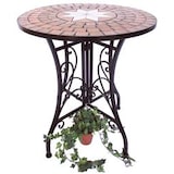 thumbnail of DanDiBo Tisch Mosaik Metall Mosaiktisch Ø 60 cm 12001 Gartentisch Mediterran Wetterfest Bistrotisch Beistelltisch Garten mit Naturstein