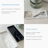 thumbnail of Intirilife Aufbewahrungstablett Ablage Servierbrett in Marmor Weiß aus Kunstharz - 29.5 x 11.2 x 3 cm - Deko Servier Tablett Teller Organizer
