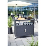 thumbnail of METRO PROFESSIONAL Servicestation Barbados, Aluminium/Polyrattan, 112 x 56 cm, schwarz