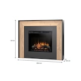 thumbnail of ZUNI - Lareira elétrica autônoma com aquecimento de piso LED - 28' - 130,2 x 110 x 27,5 - Preto / Carvalho claro