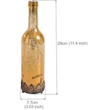 thumbnail of Jinfa  Glas Lichterflasche in Gold mit LED Beleuchtung Ø 8 cm,  Höhe 29cm